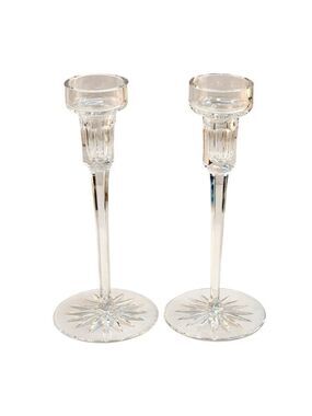 Rogaska Crystal Candlestick Holders Richmond 8 Inch Set of 2